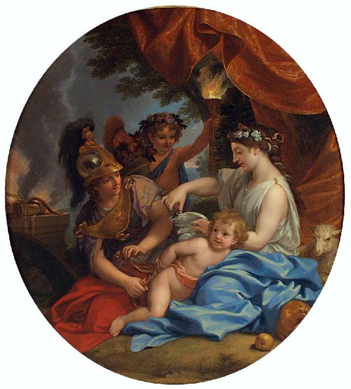 Charles le Brun Venus Clipping Cupids Wings Sweden oil painting art